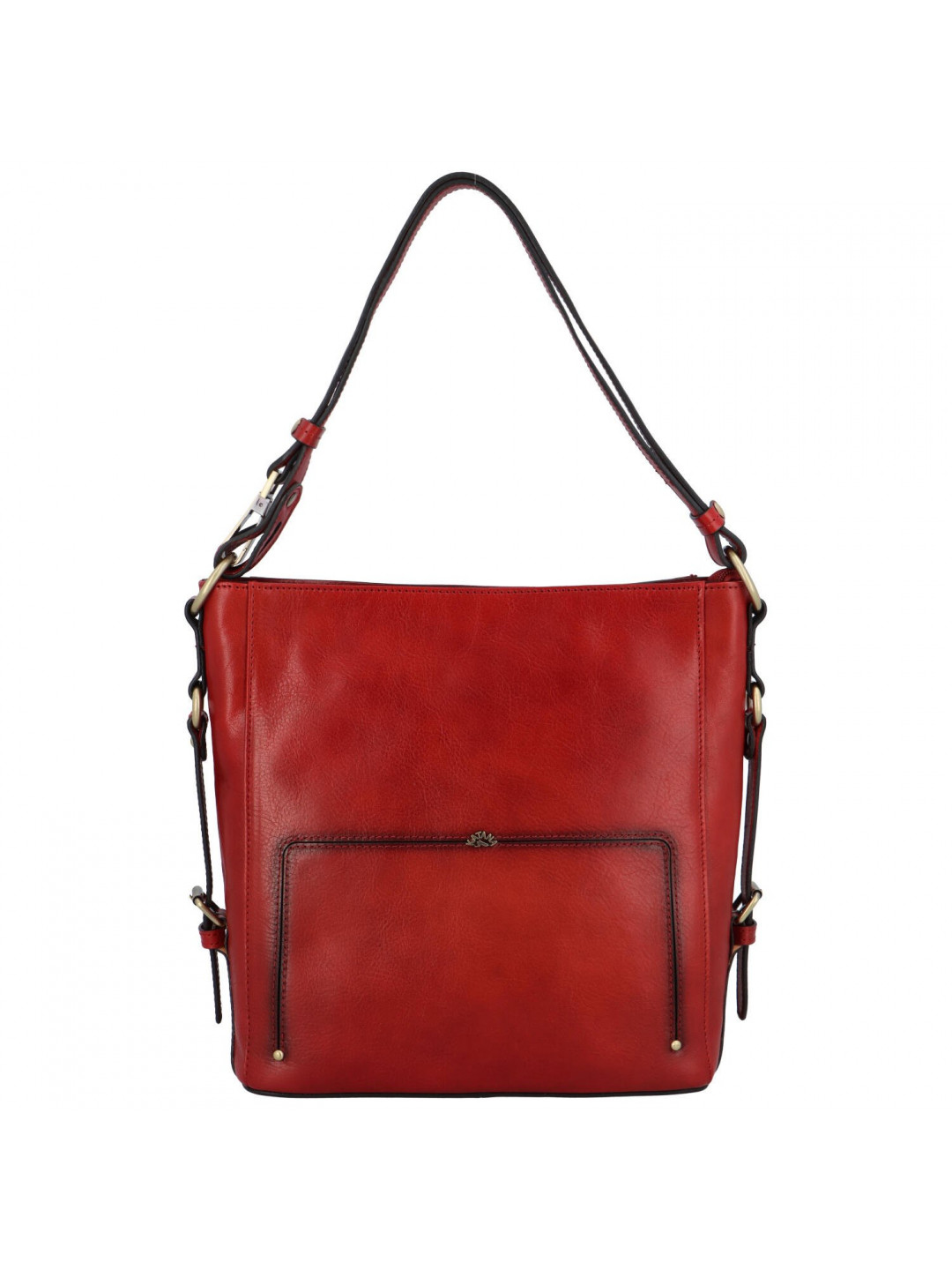 Dámská kožená kabelka přes rameno tmavě červená – Katana Oasis