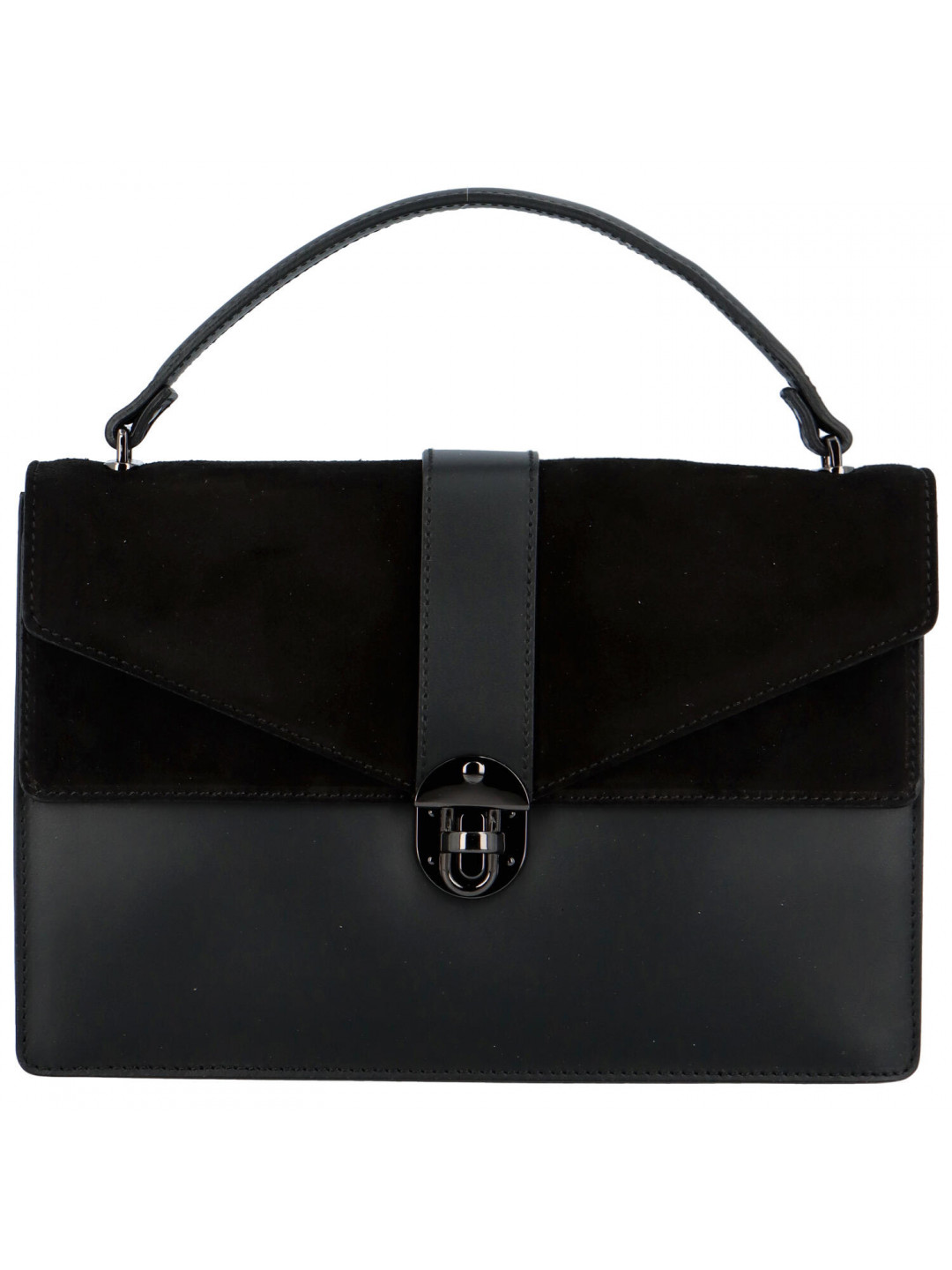 Dámská elegantní kožená kabelka černá – ItalY Lumea