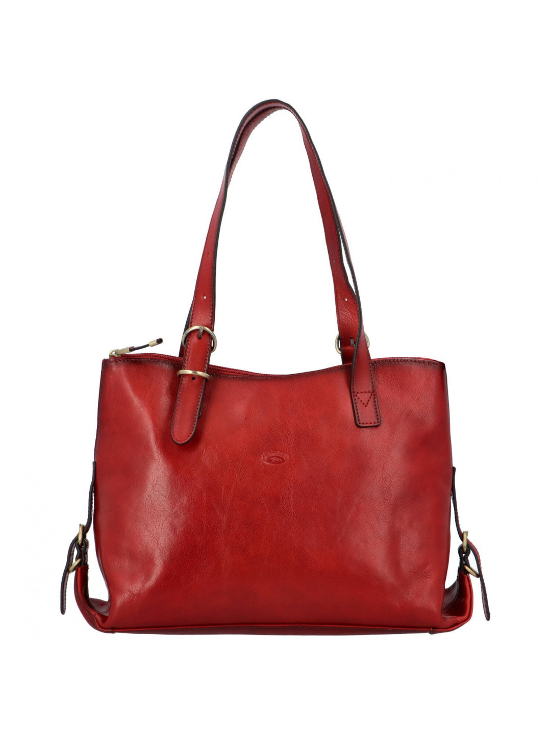 Dámská kožená kabelka přes rameno tmavě červená – Katana Sanne