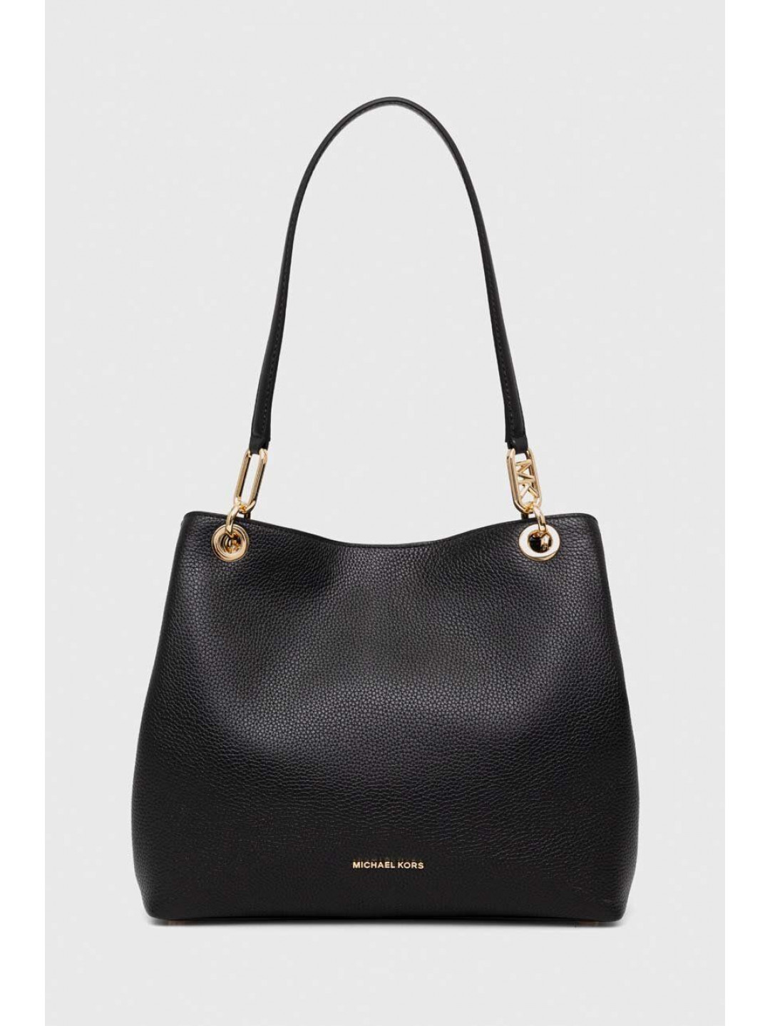 Kožená kabelka MICHAEL Michael Kors černá barva