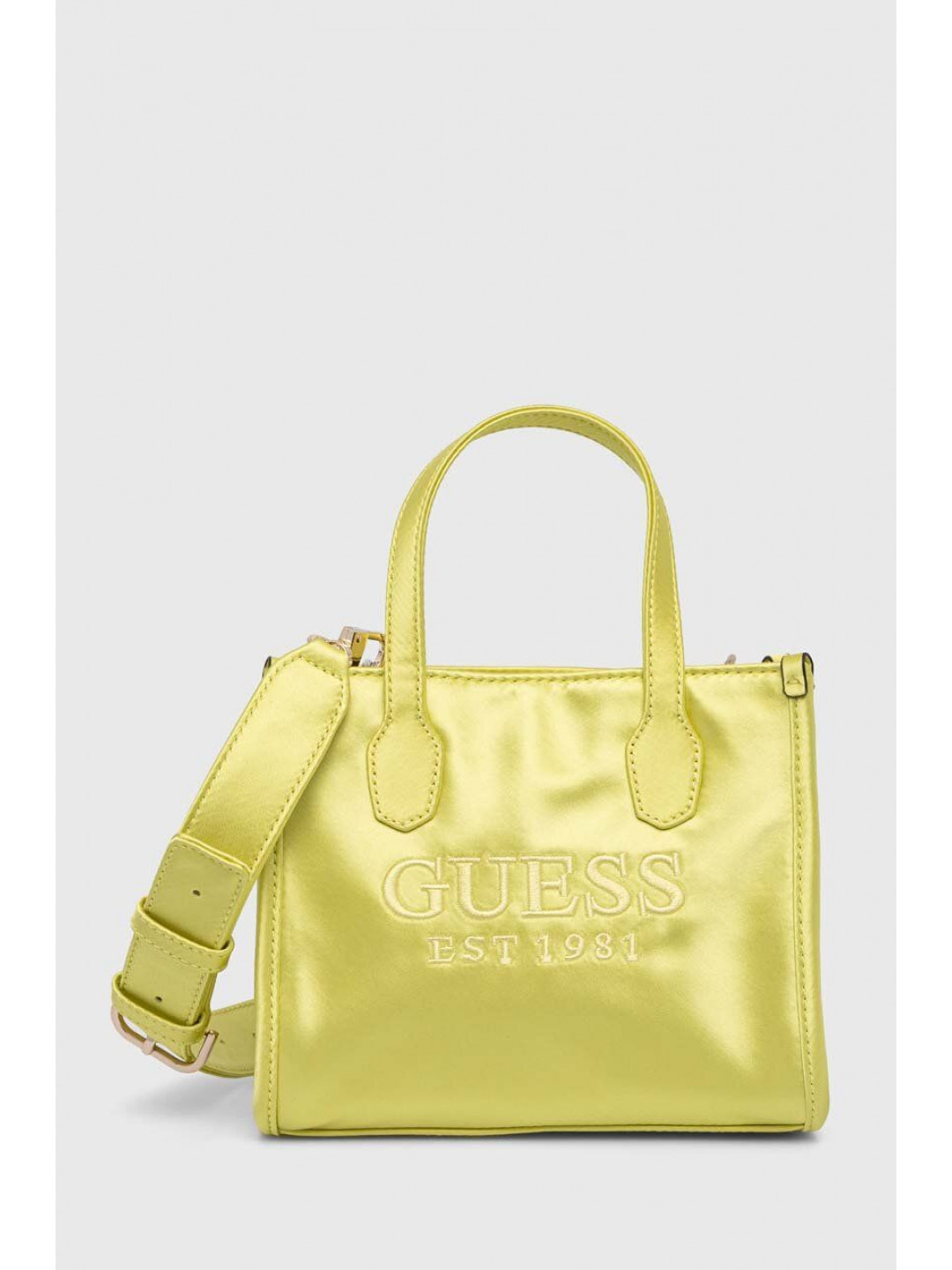 Kabelka Guess SILVANA zelená barva HWST86 65770