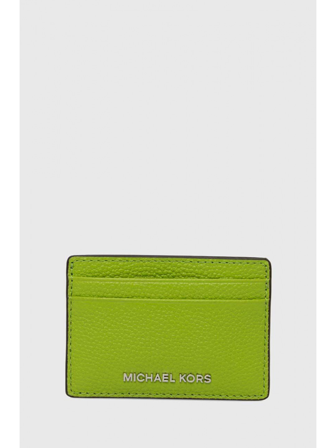 Kožené pouzdro na karty MICHAEL Michael Kors oranžová barva