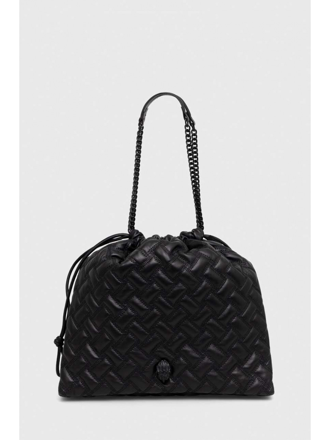 Kožená kabelka Kurt Geiger London černá barva