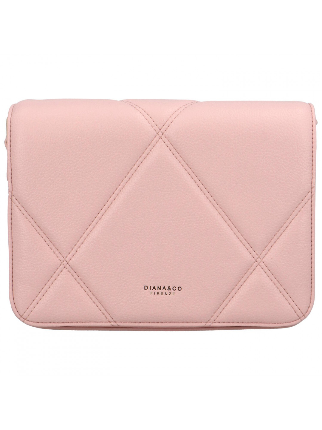 Dámská crossbody kabelka světle růžová - DIANA CO Bleneded