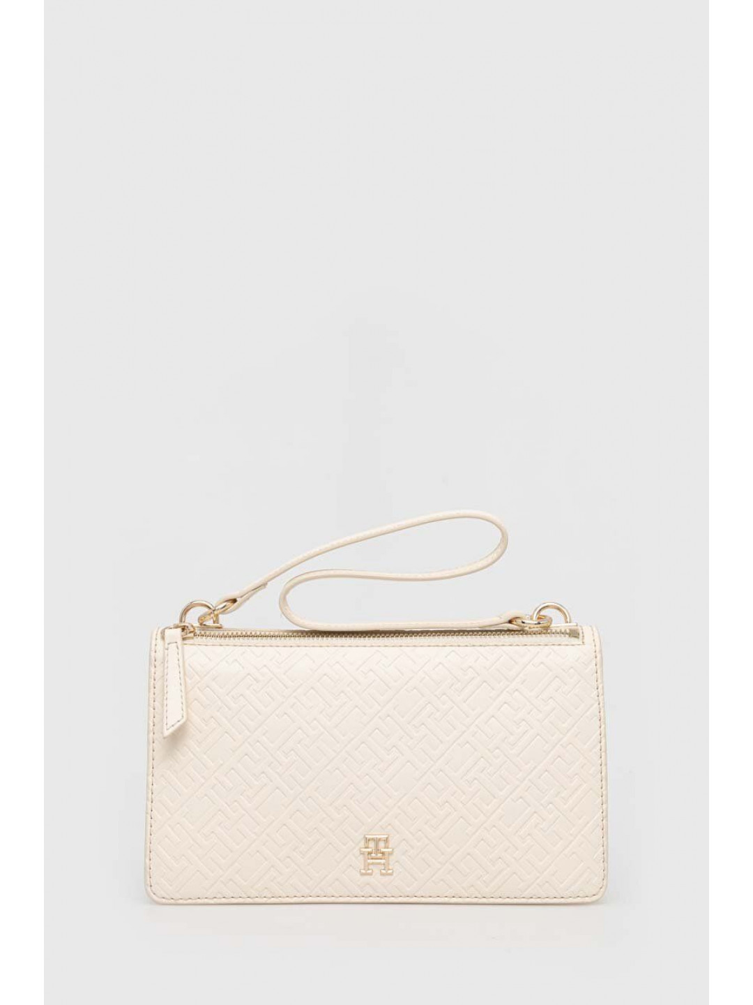 Kabelka Tommy Hilfiger béžová barva AW0AW15975