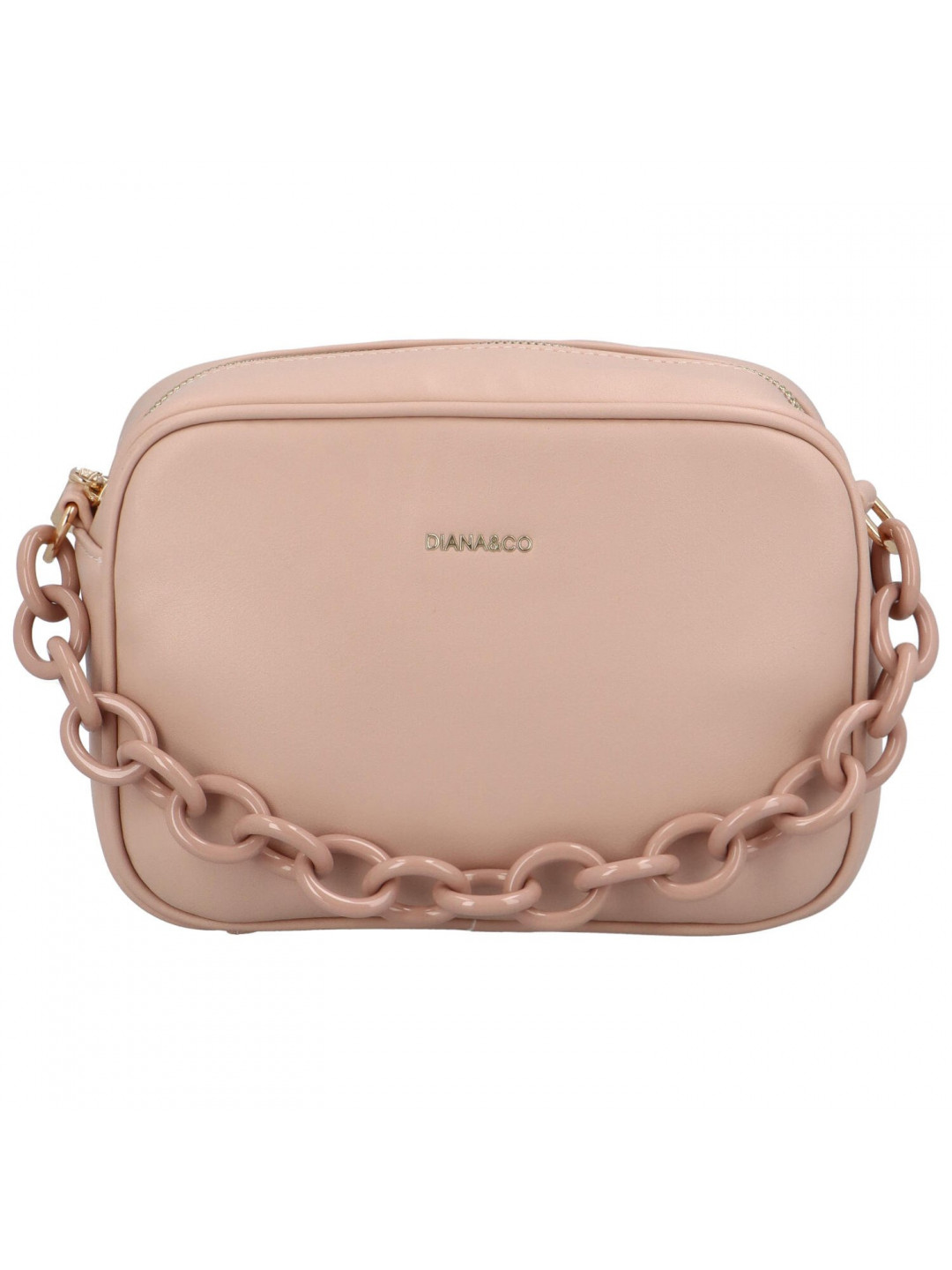 Dámská crossbody kabelka pudrově růžová - DIANA CO Aftery