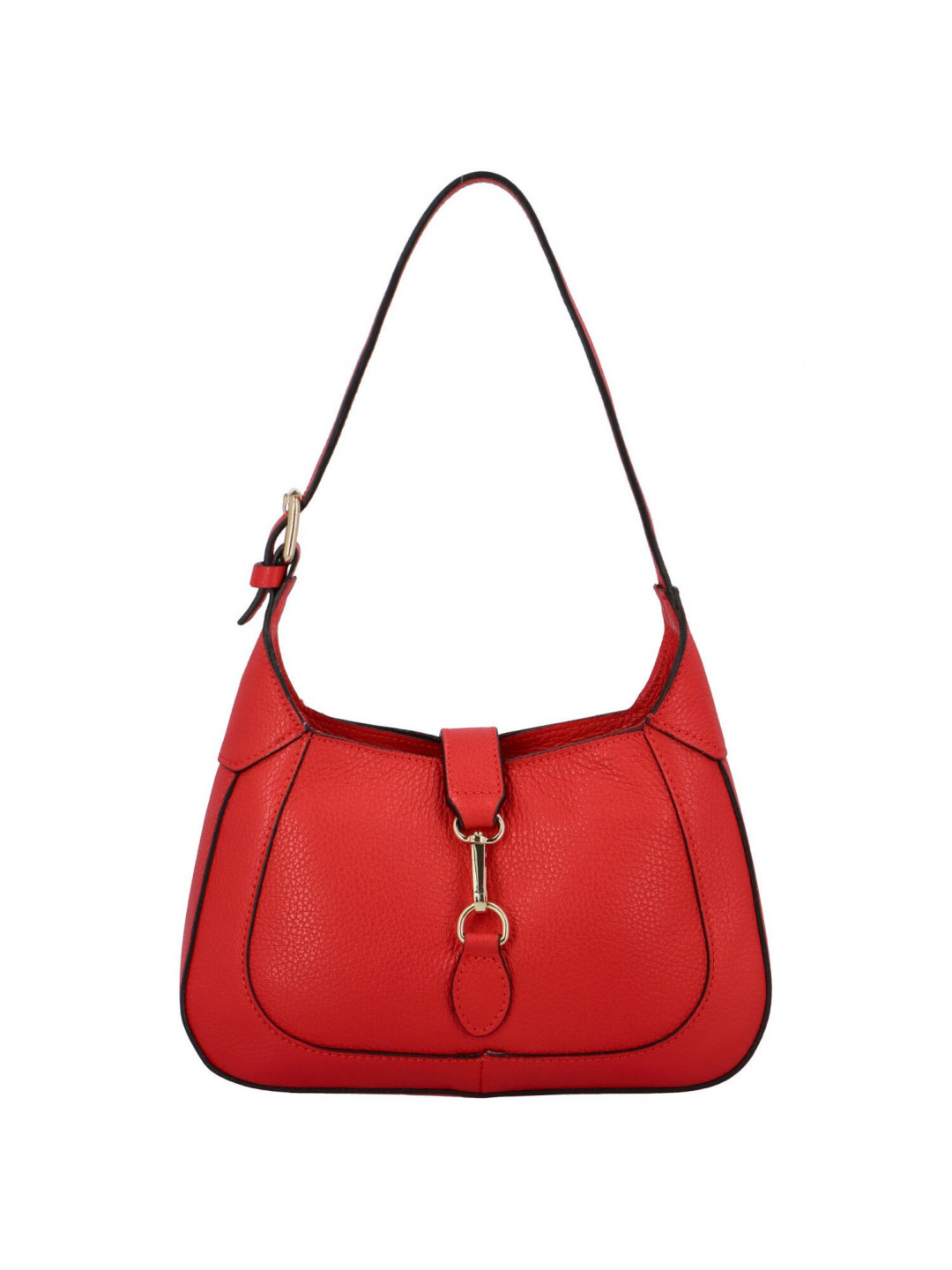Dámská kožená kabelka přes rameno červená – Delami Levellois