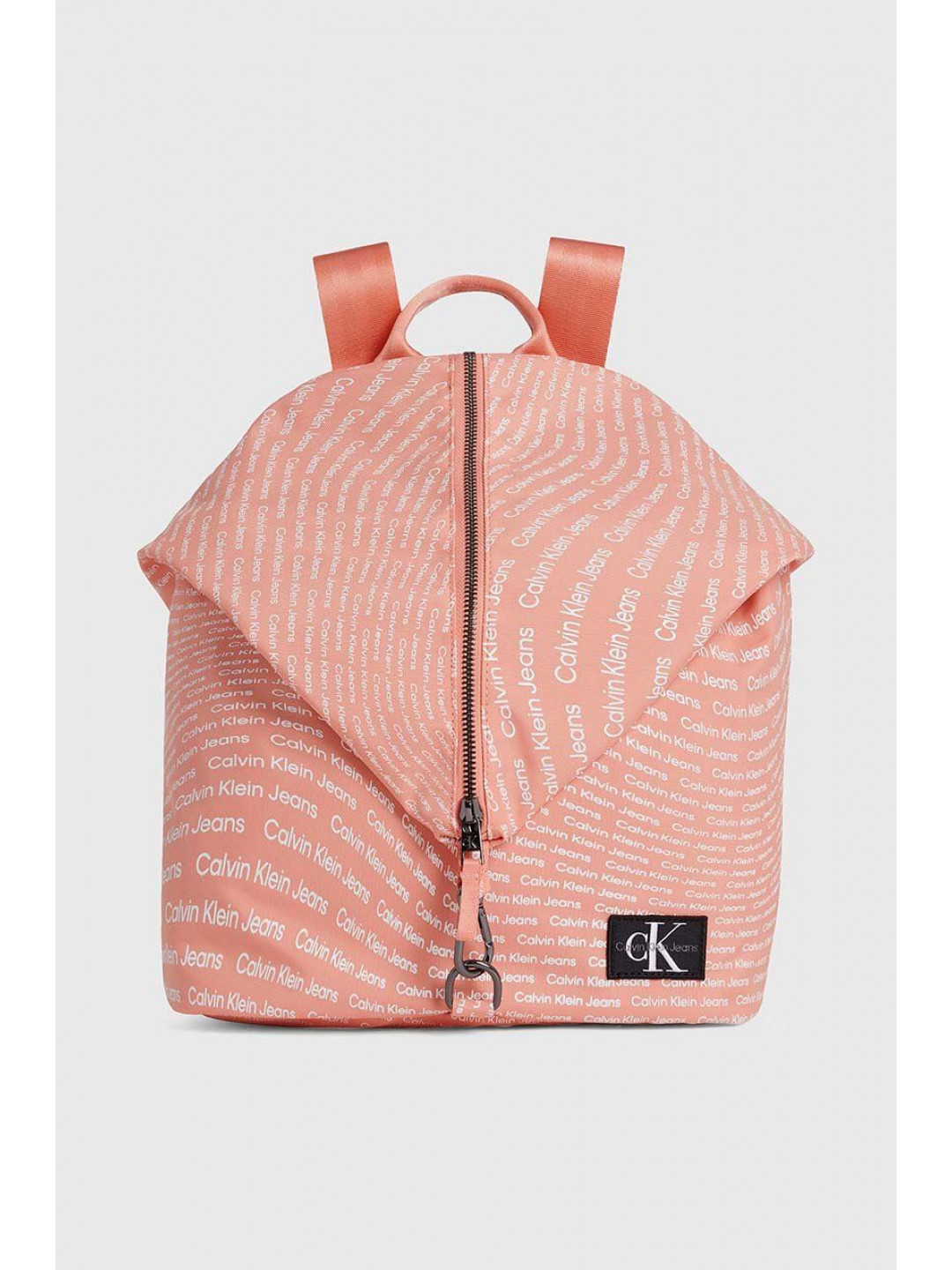Dětský batoh Calvin Klein Jeans oranžová barva velký vzorovaný