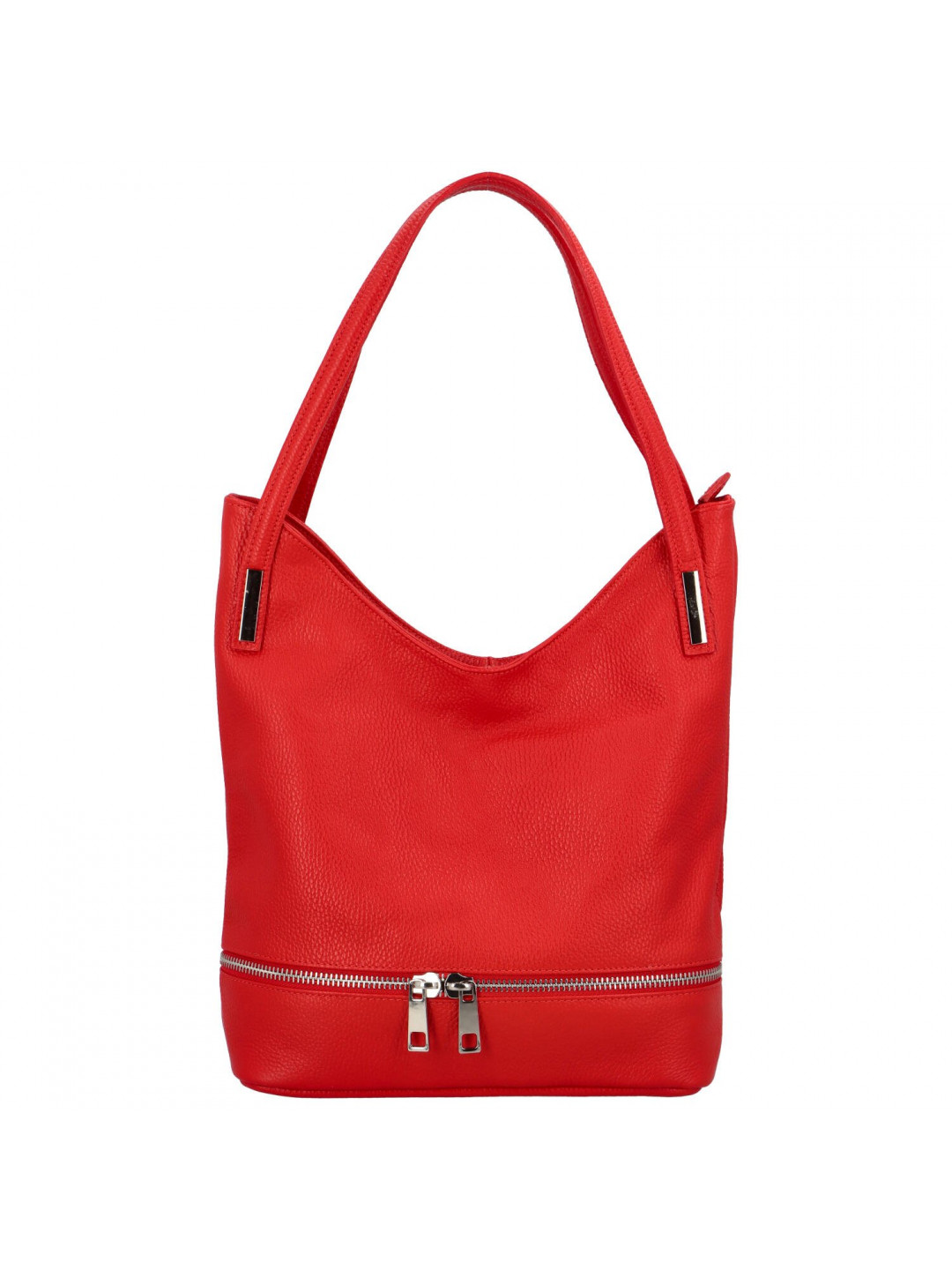 Dámská kožená kabelka přes rameno červená – ItalY Nellis