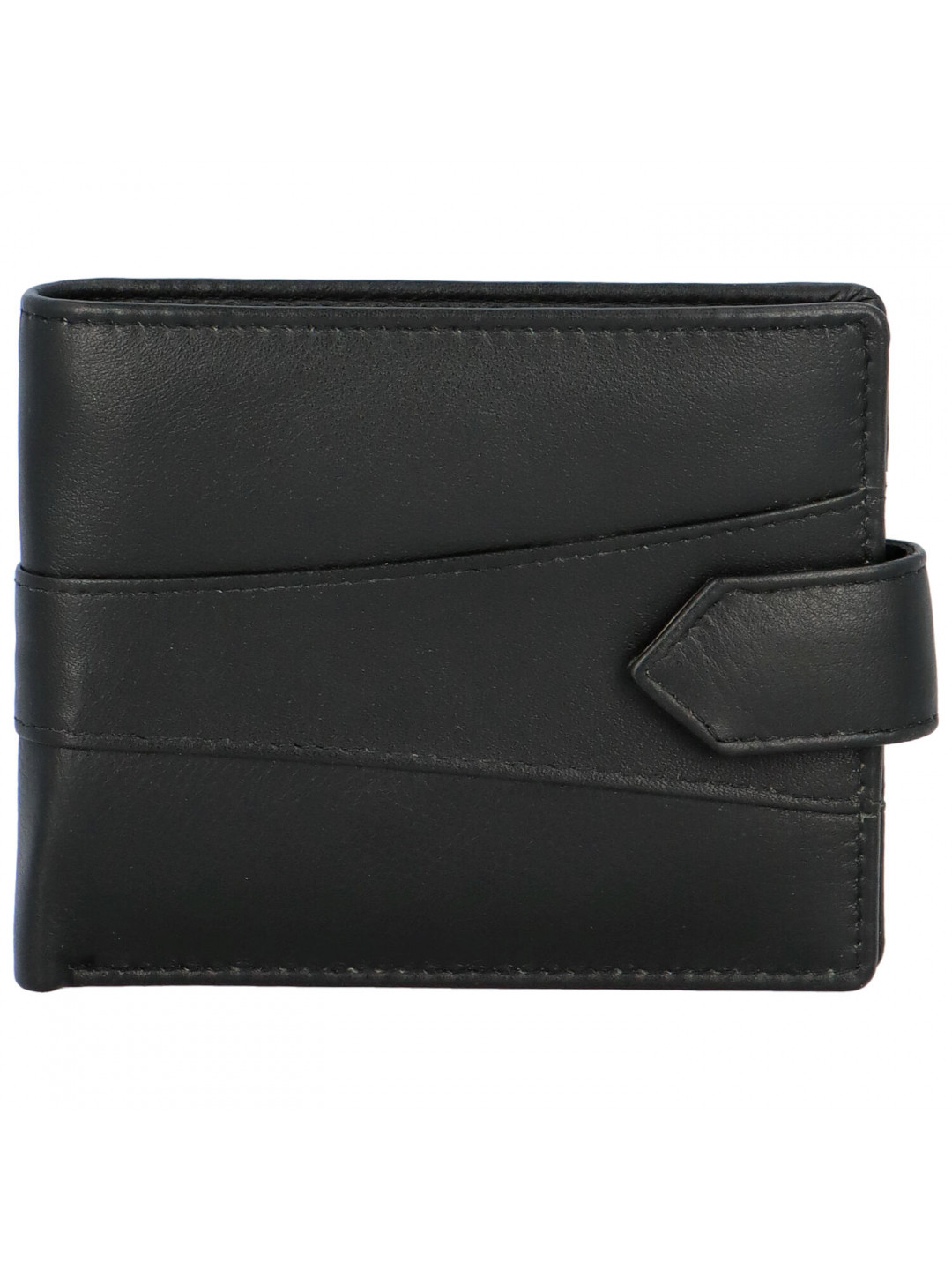 Pánská kožená peněženka černá hladká – Tomas Inrogo