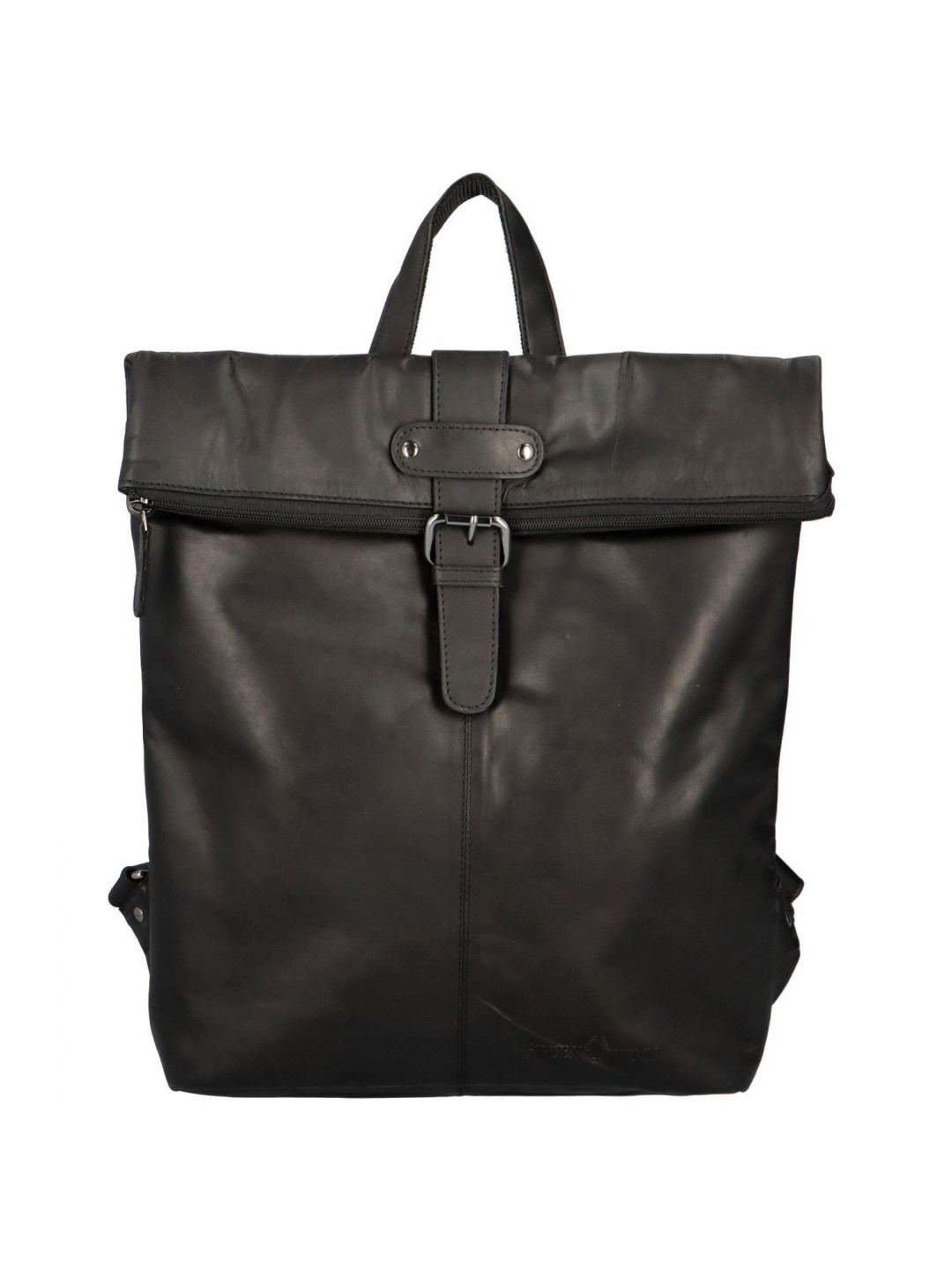 Luxusní kožený batoh černý – Greenwood Duster