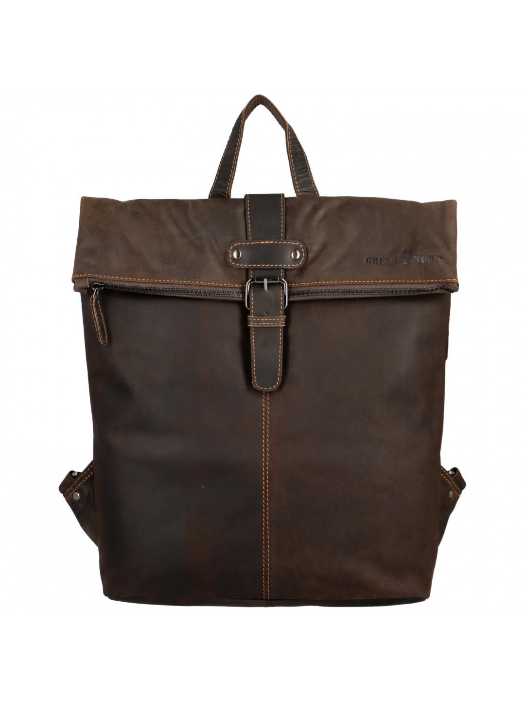 Luxusní kožený batoh tmavě hnědý – Greenwood Duster