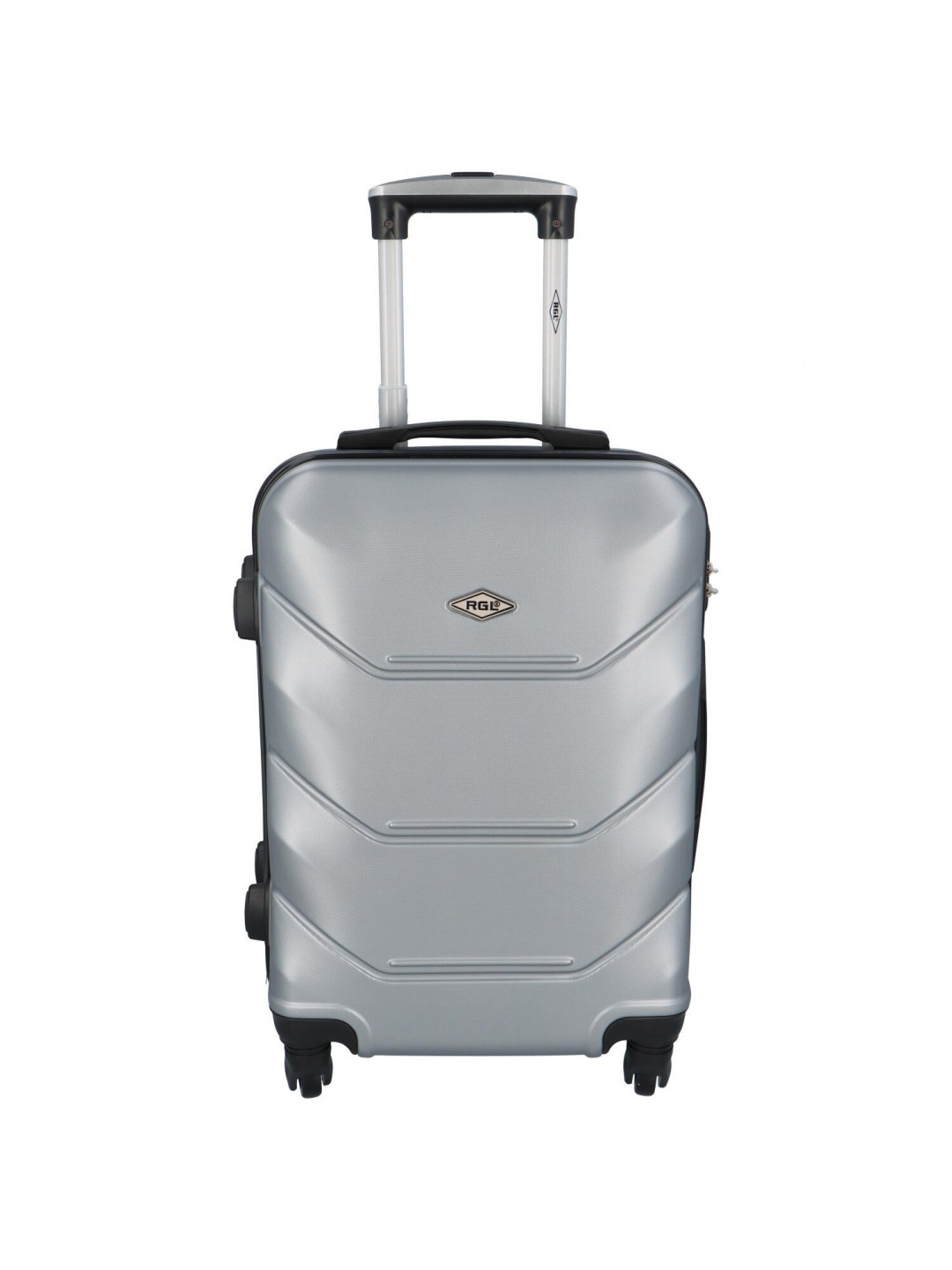 Skořepinový cestovní kufr stříbrný – RGL Hairon XS