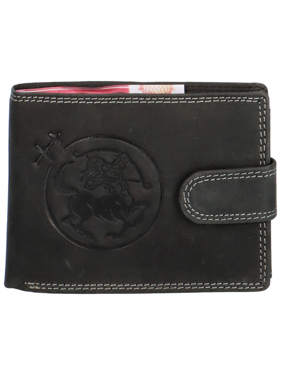 Pánská kožená peněženka černá – Delami Aroga Střelec