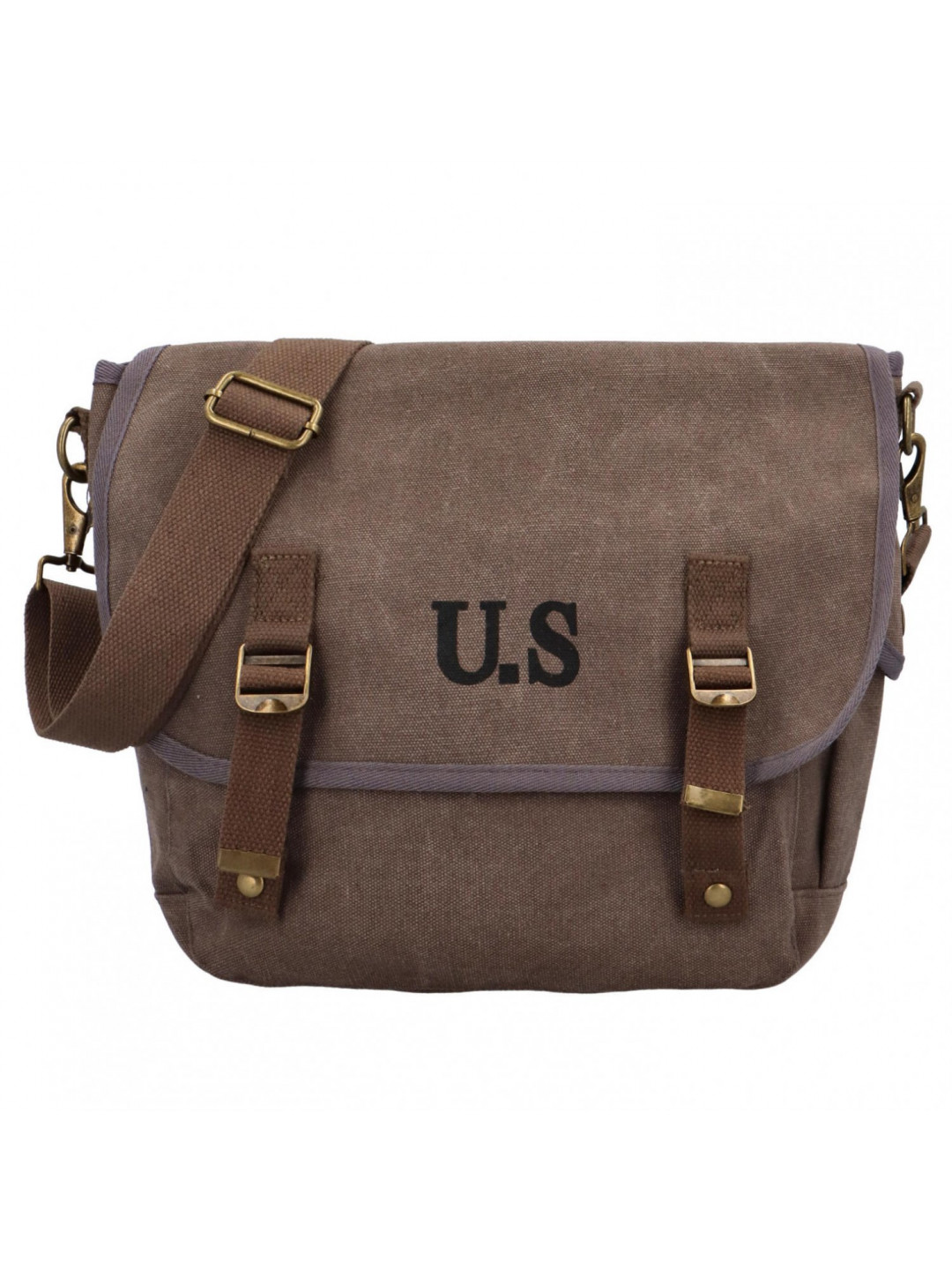 Stylová textilní crossbody taška Trofim šedá