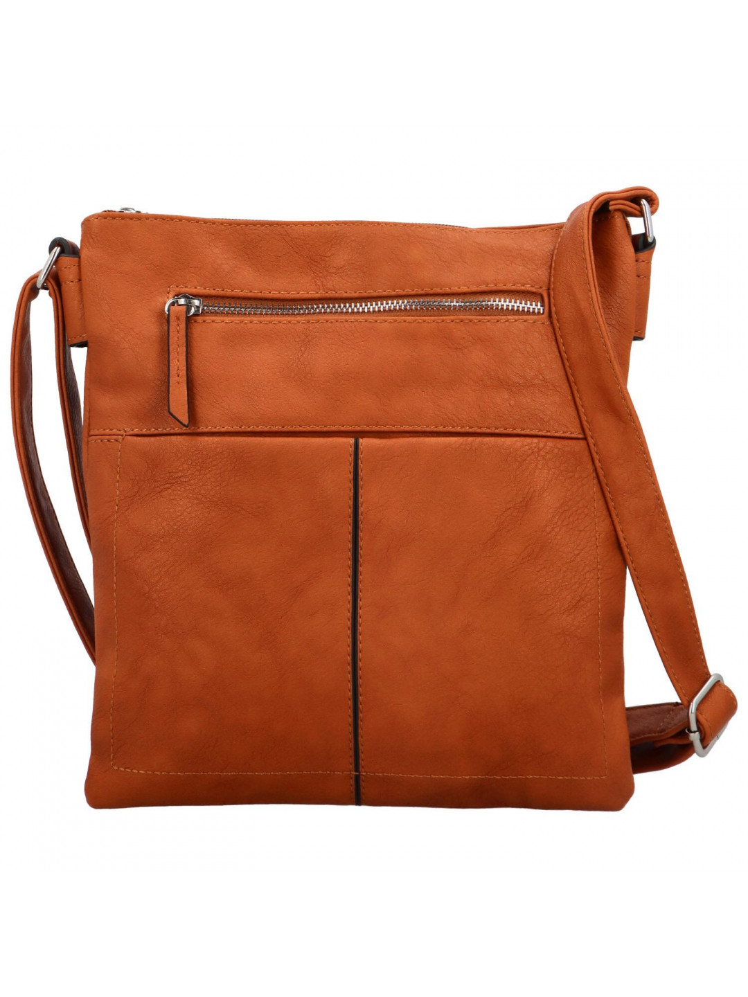 Trendy dámská koženková crossbody kabelka Rosalia hnědá