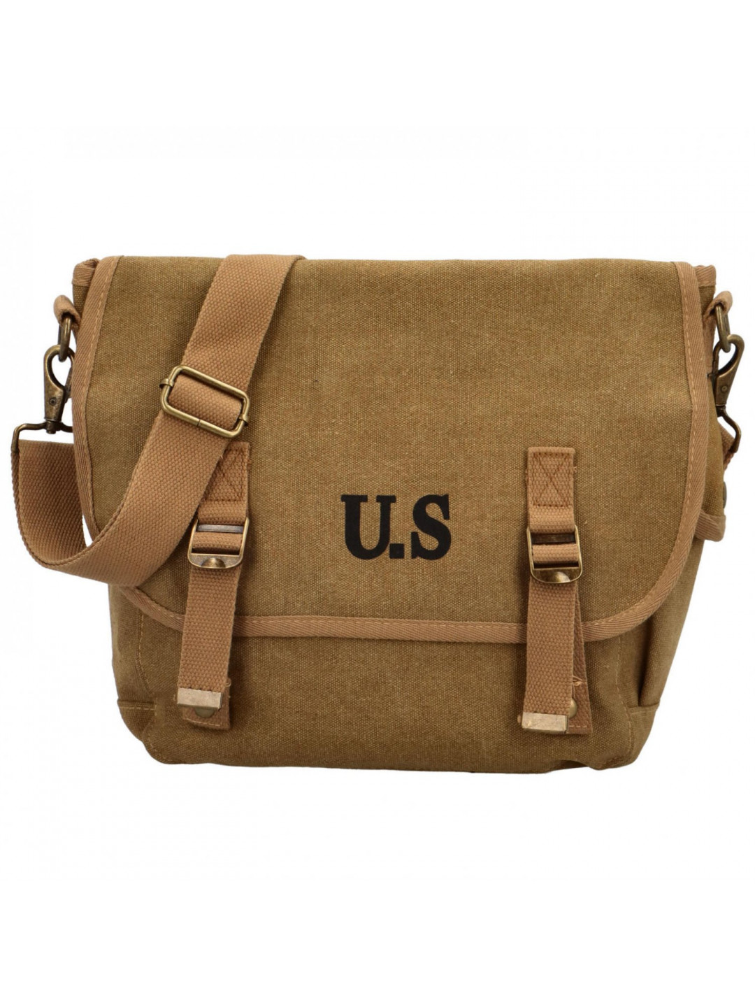 Stylová textilní crossbody taška Trofim camel