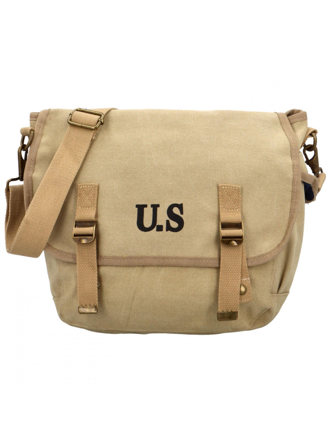 Stylová textilní crossbody taška Trofim khaki