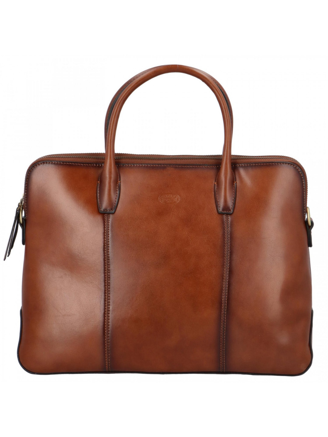 Luxusní kožená dámská business kabelka hnědá – Katana Floppy