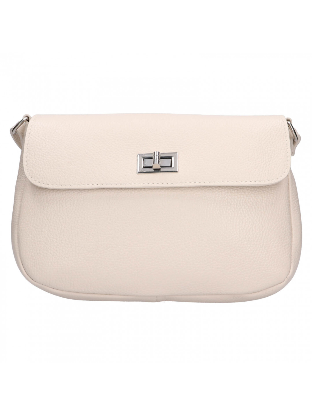 Dámská kožená crossbody kabelka Italia Arabela – krémová