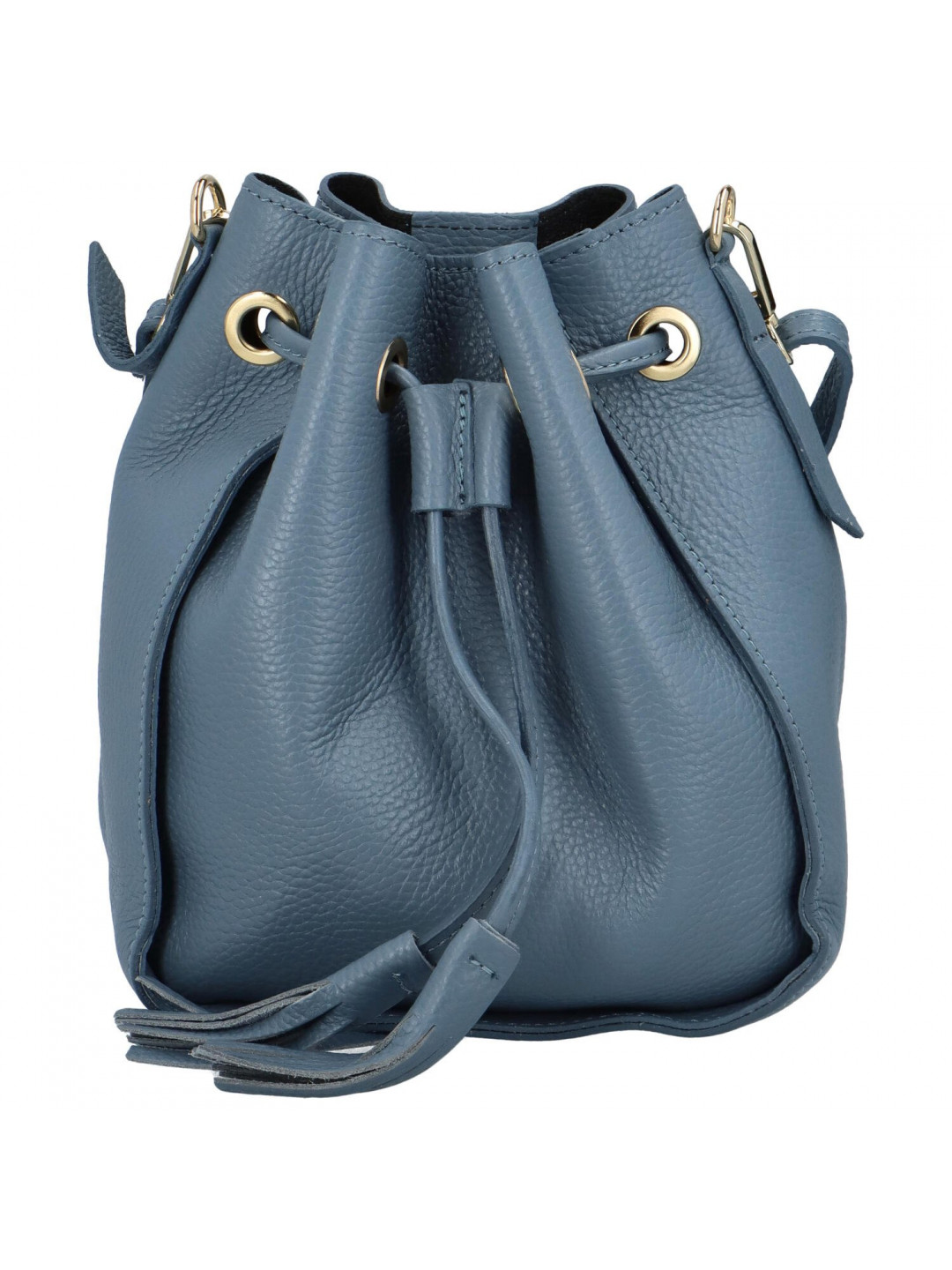 Dámská kožená kabelka přes rameno modrá – Delami Volira