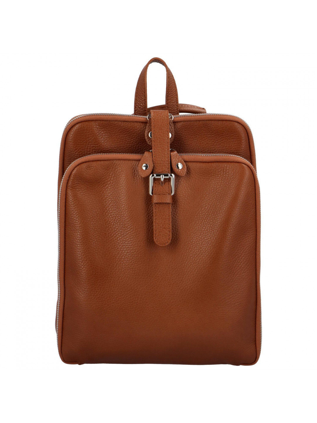 Dámský kožený batoh kabelka hnědý – Delami Vera Pelle Fifa