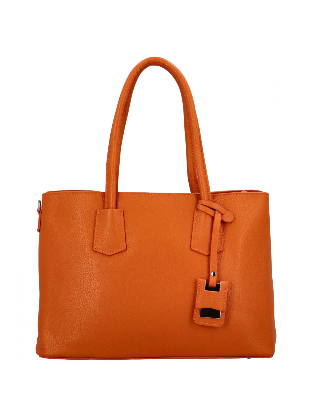 Dámská kožená kabelka přes rameno oranžová – Delami Surevy