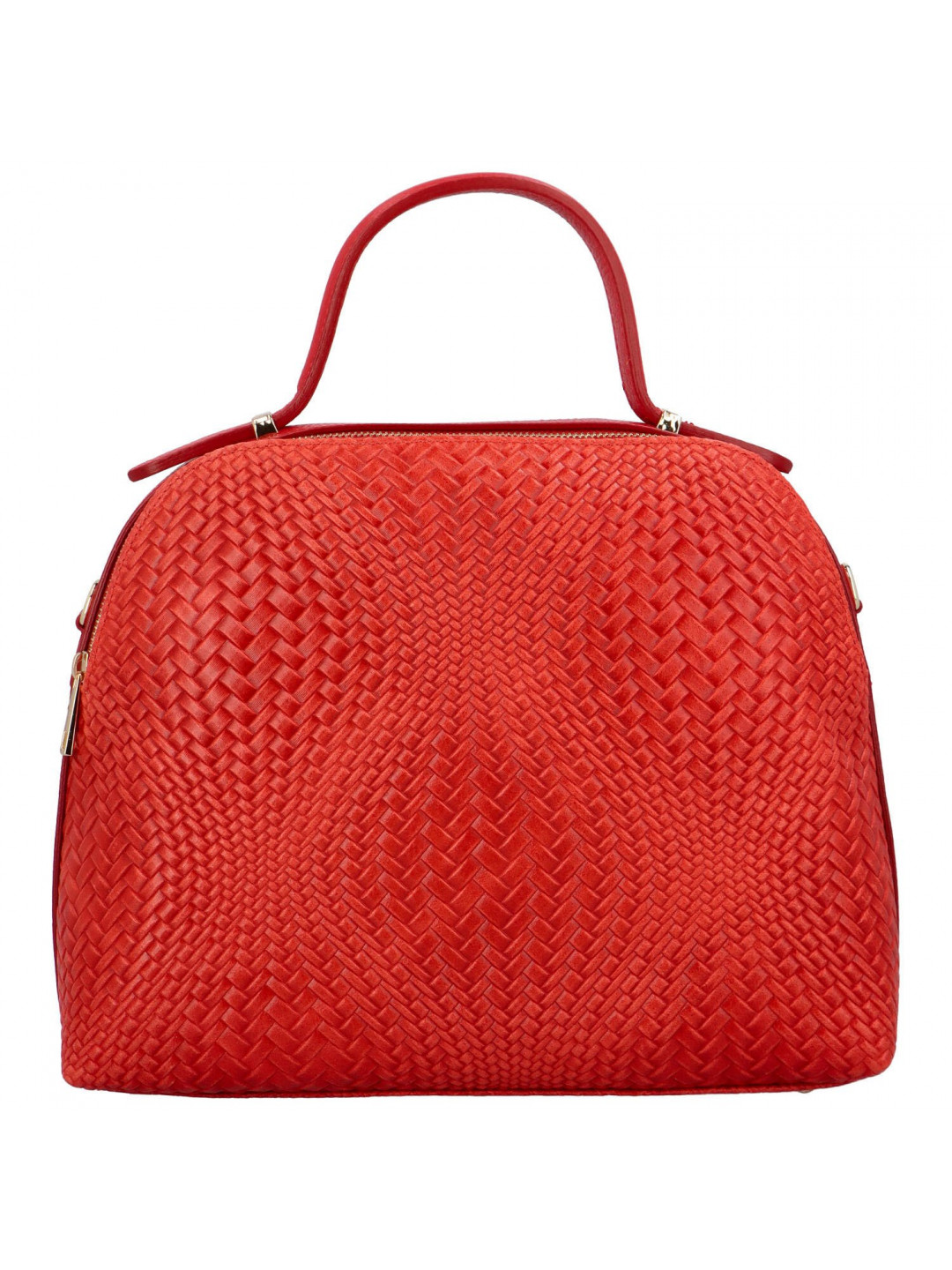 Dámská kožená kabelka do ruky červená – Delami Capeta