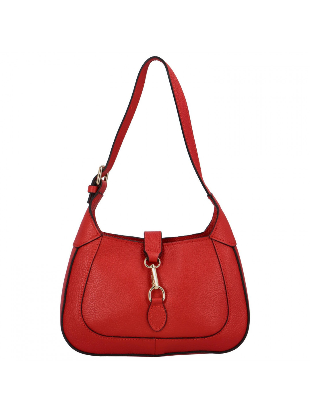 Dámská kožená kabelka přes rameno červená – Delami Levellois
