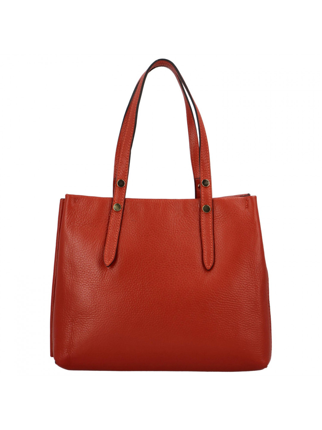 Dámska kožená kabelka cihlově červená – Delami Nylea