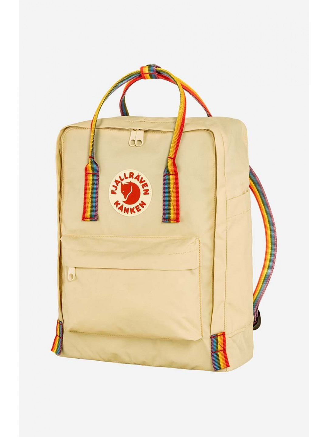 Batoh Fjallraven Rainbow Kanken béžová barva velký s potiskem F23620 115 907-907
