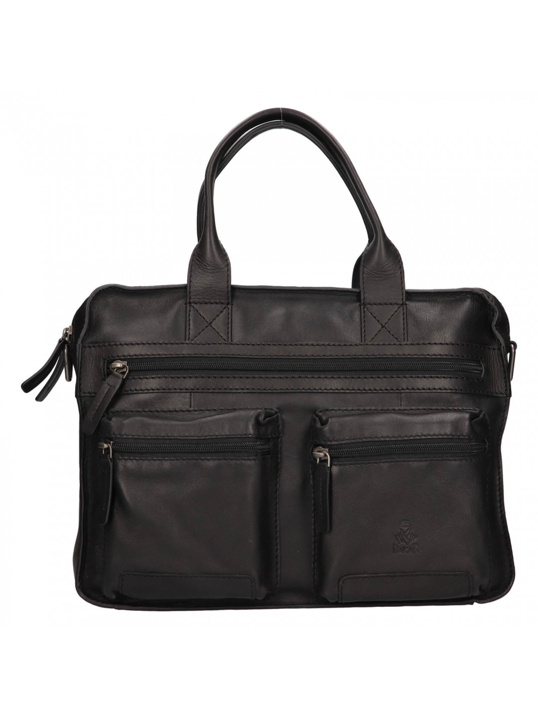 Pánská kožená taška na notebook Dakar Paul – černá