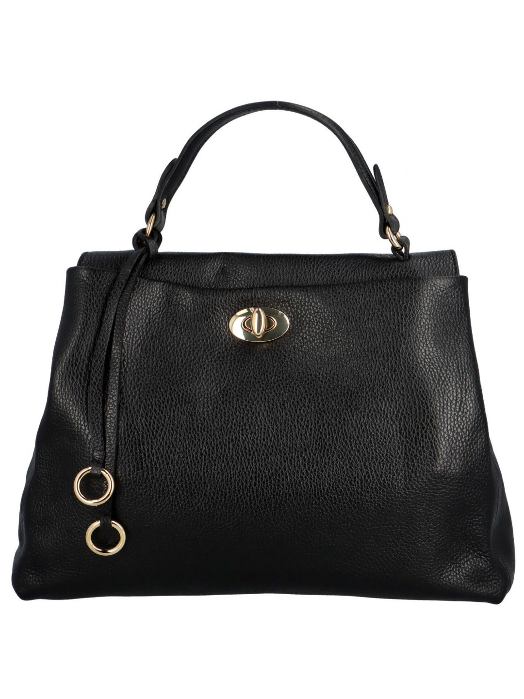 Dámská kožená kabelka do ruky černá – Delami Reeta