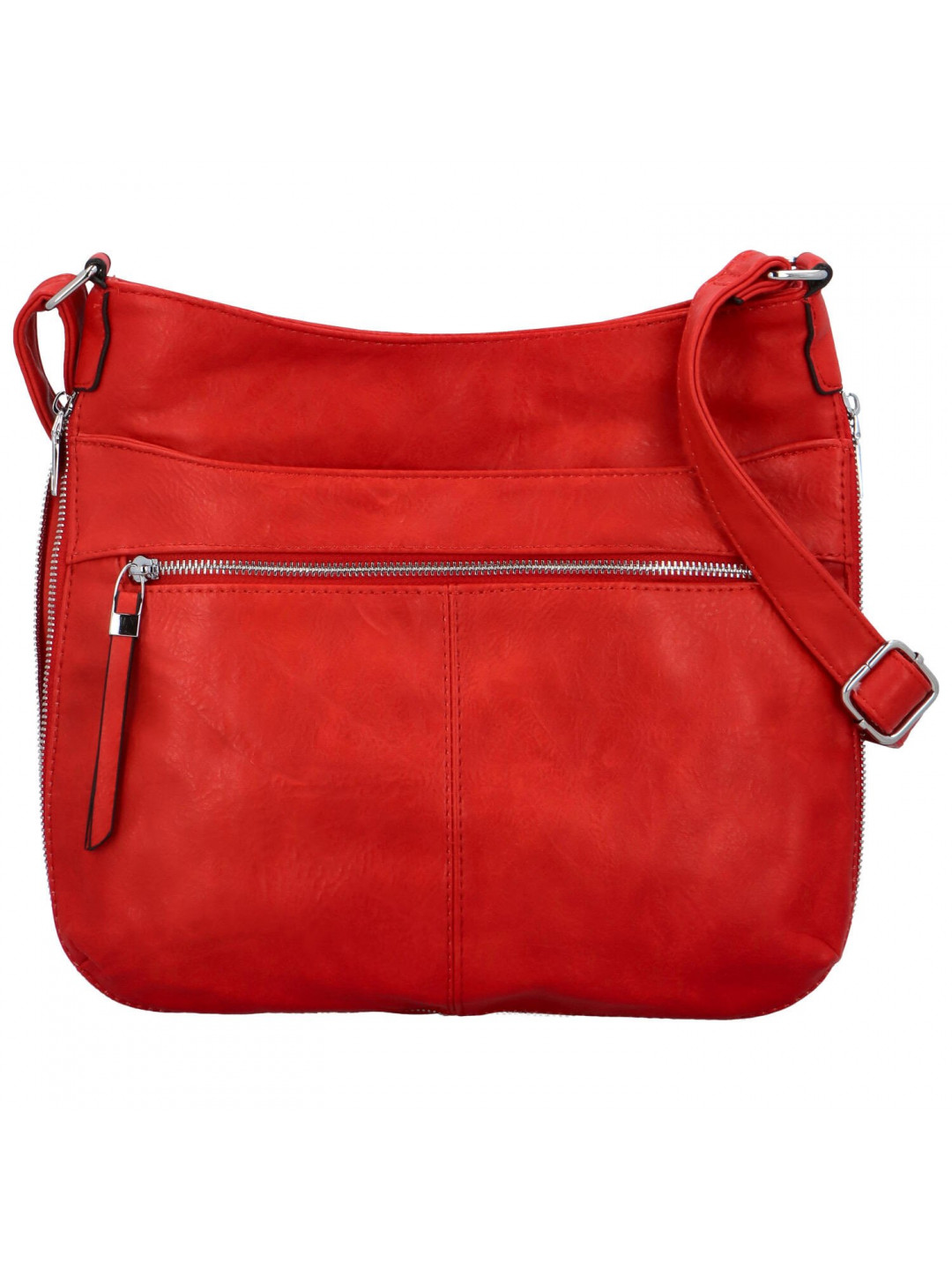 Stylová dámská koženková crossbody kabelka Folomija červená