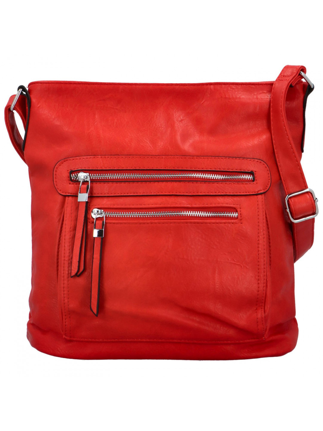 Stylová dámská koženková crossbody kabelka Harwen červená