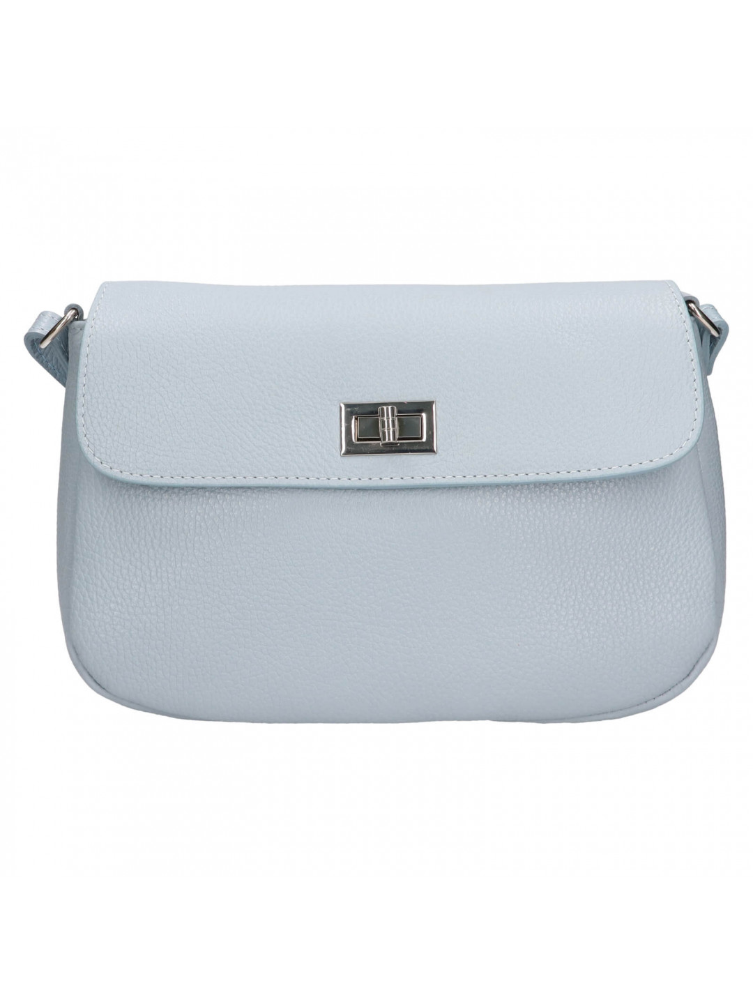 Dámská kožená crossbody kabelka Italia Arabela – světle modrá