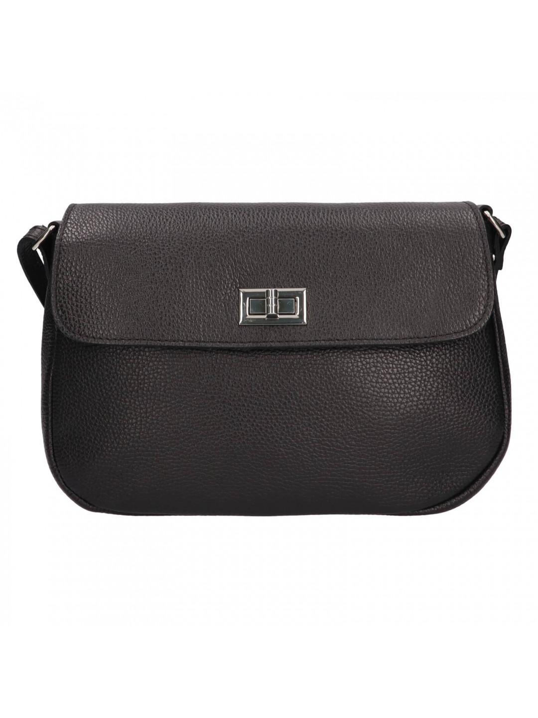 Dámská kožená crossbody kabelka Italia Arabela – černá