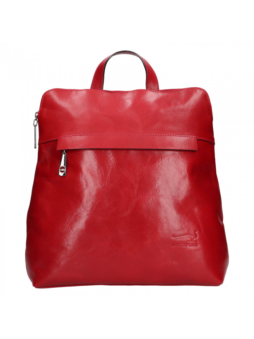 Dámský kožený batoh Marta Ponti Hanne – červená