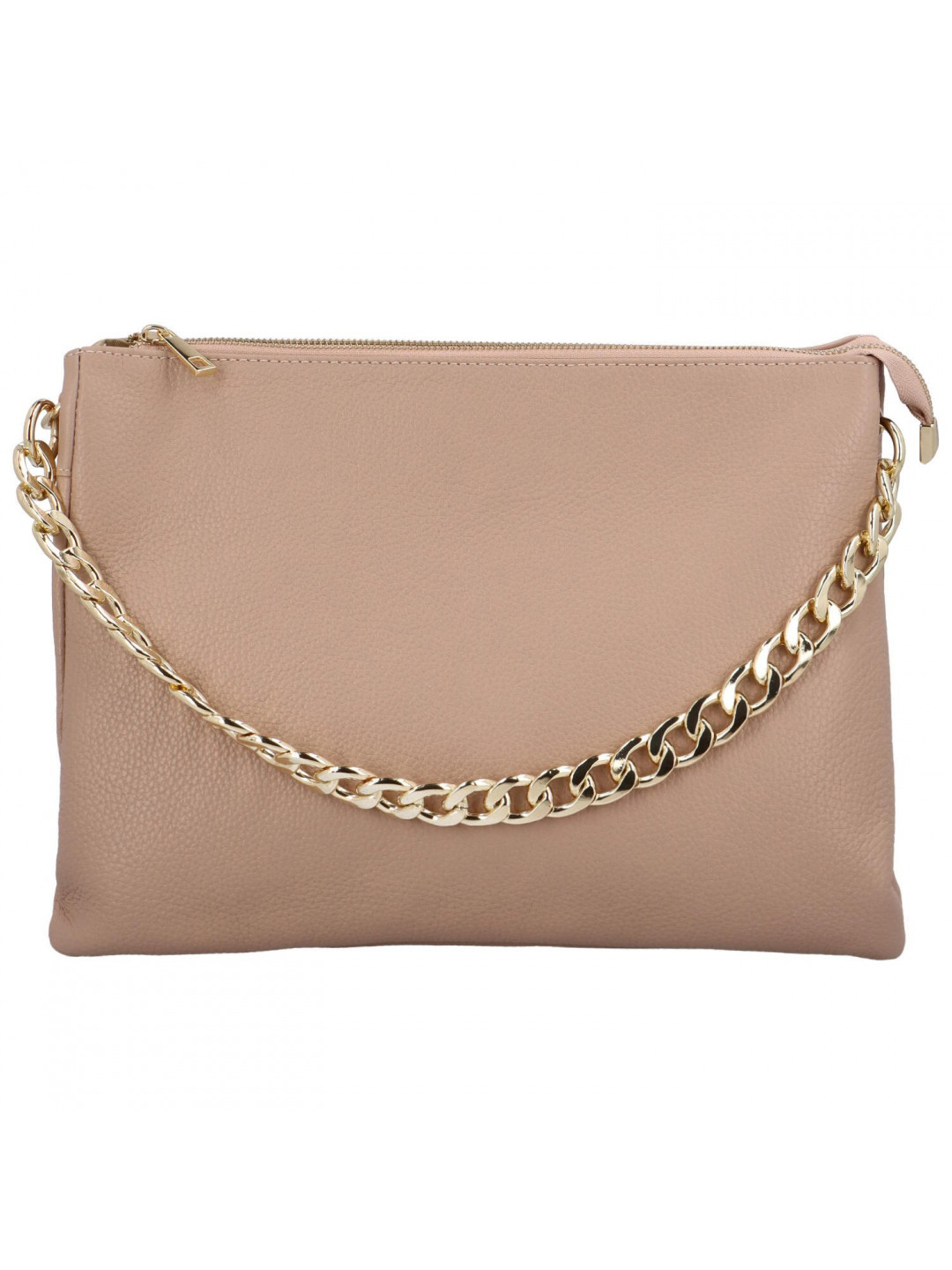 Dámska kožená kabelka do ruky růžová – Delami Jewel