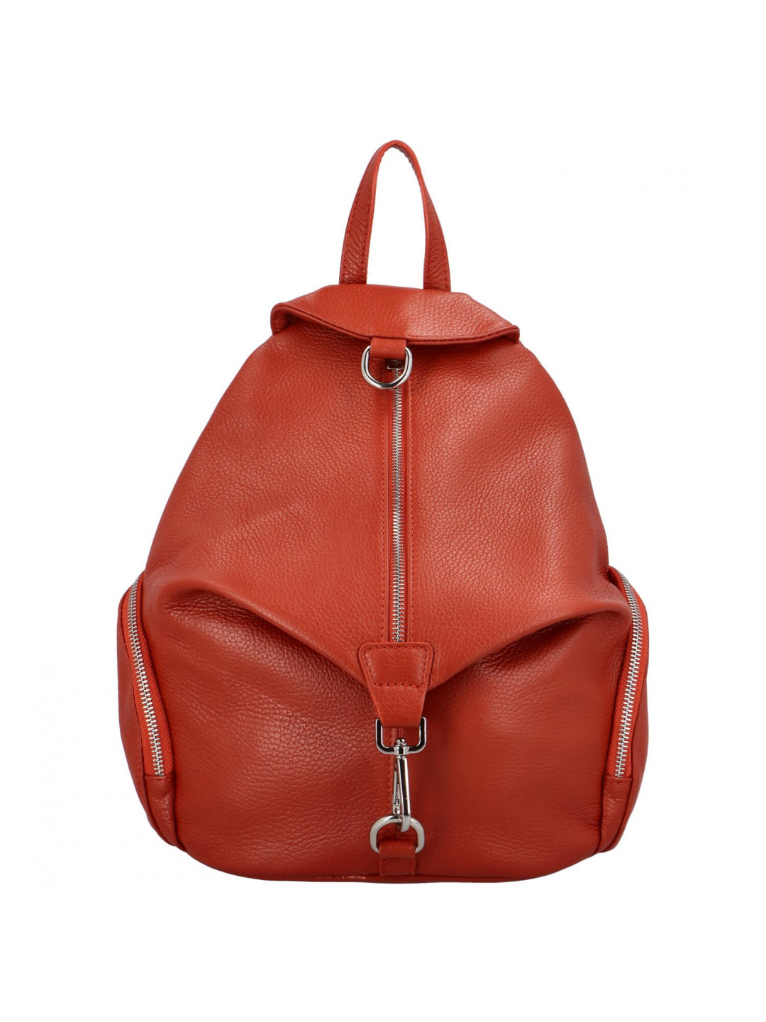 Dámský kožený batoh cihlově červený – ItalY Marnos