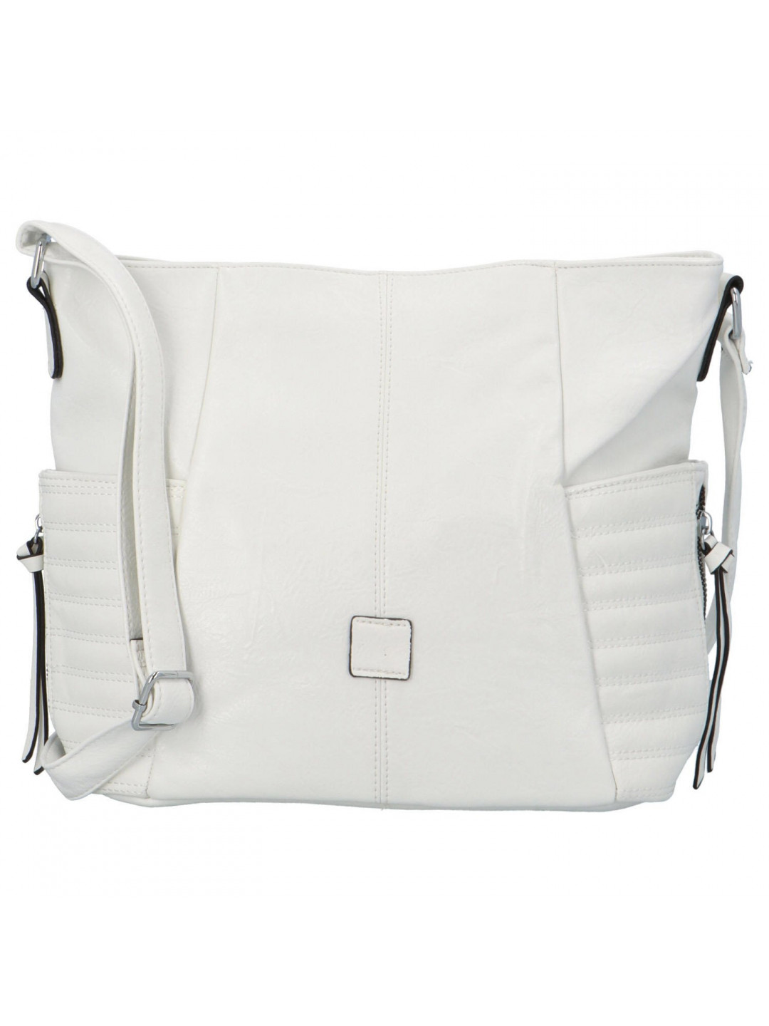 Trendy dámská koženková crossbody kabelka Lisana bílá