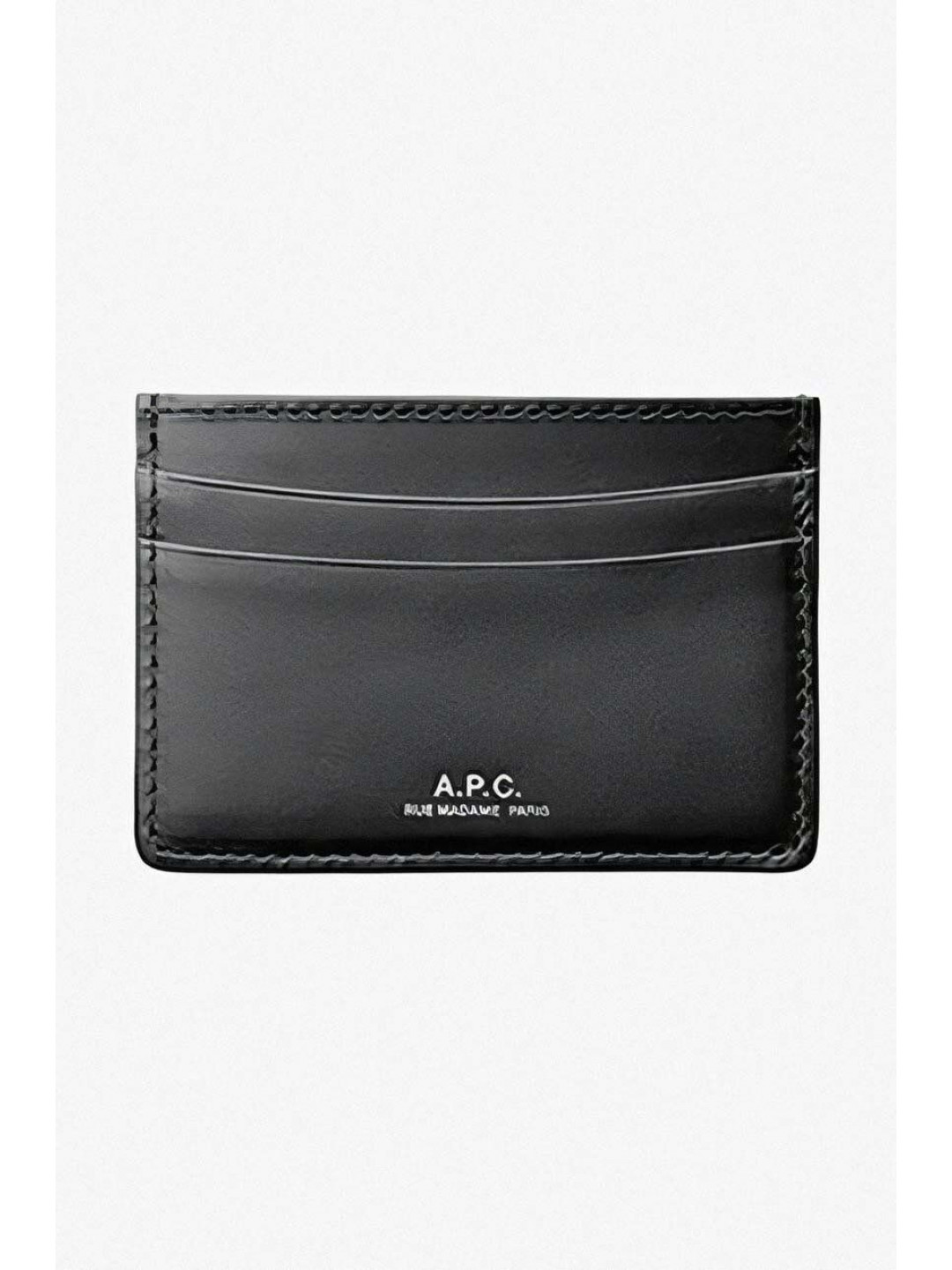 Kožené pouzdro na karty A P C Cartes Andre černá barva PXAWV H63028-BLACK