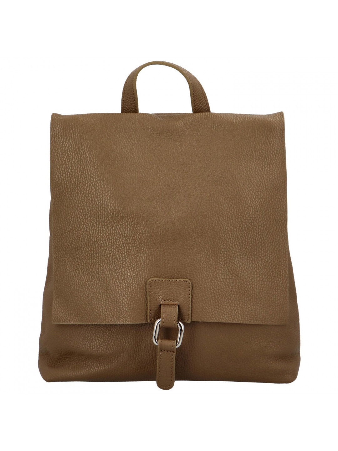 Dámský kožený batůžek kabelka khaki – Delami Vera Pelle Francesco