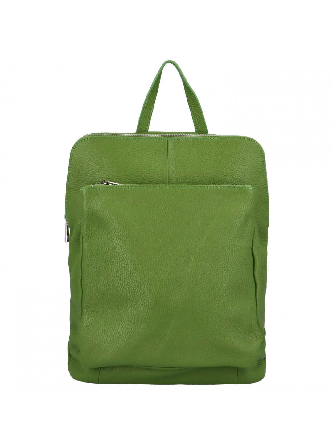 Dámský kožený batůžek kabelka zelený – Delami Vera Pelle Houtel