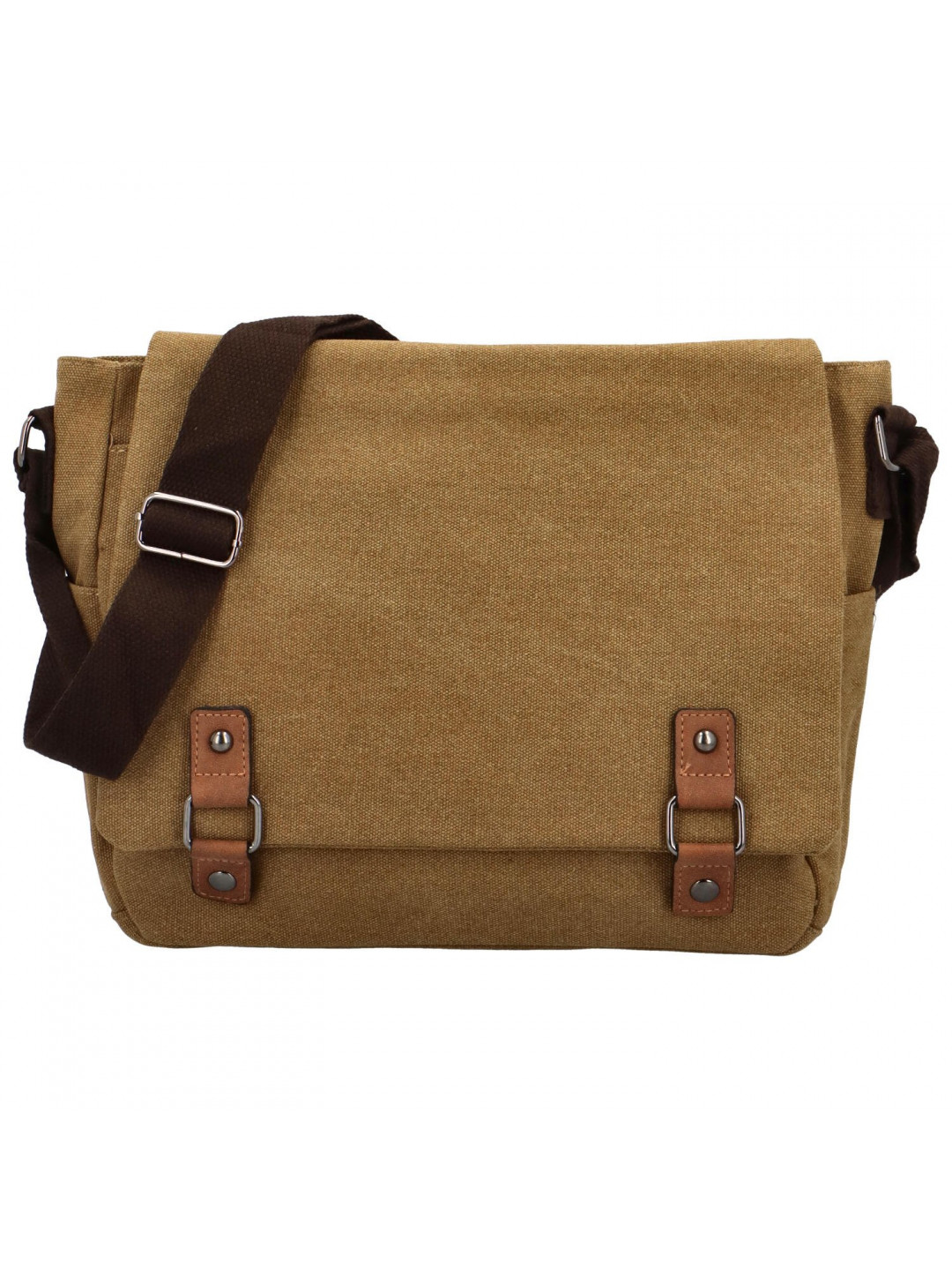 Stylová textilní crossbody taška Dimitros camel