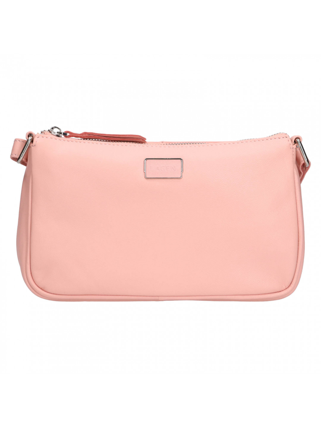 Dámská kožená crossbody kabelka Lagen Elara – růžová