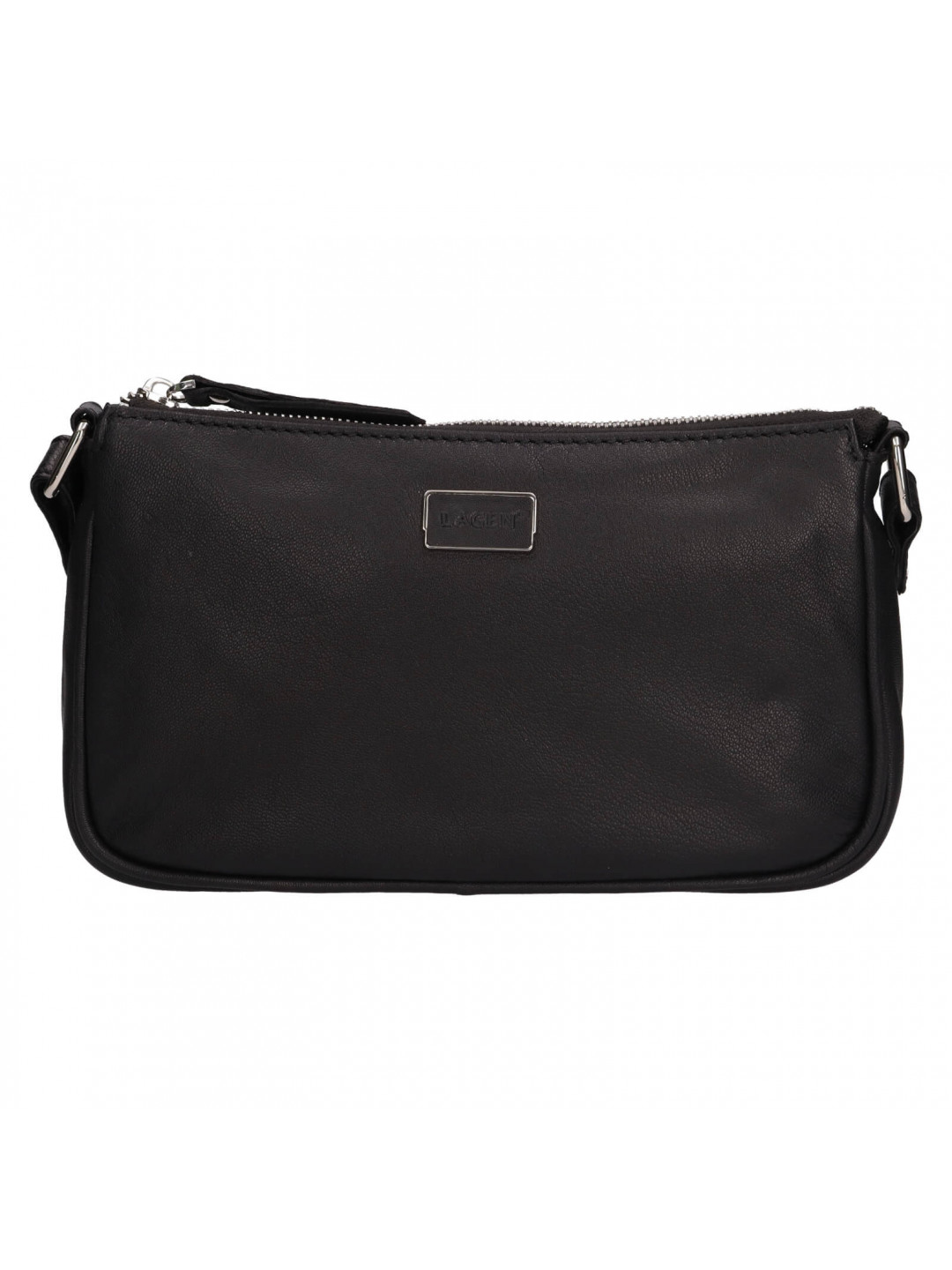 Dámská kožená crossbody kabelka Lagen Elara – černá