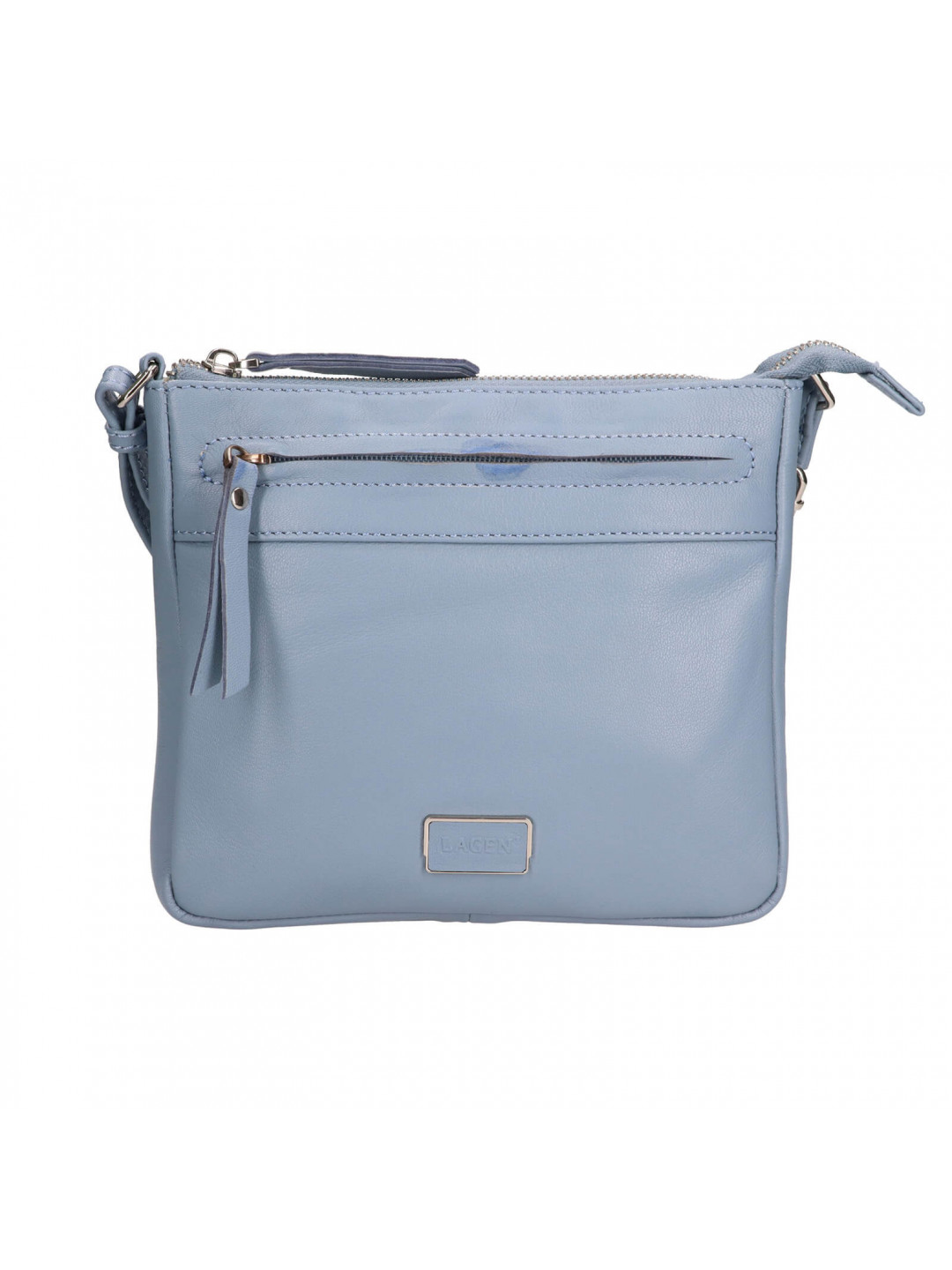 Dámská kožená crossbody kabelka Lagen Hesper – modrá