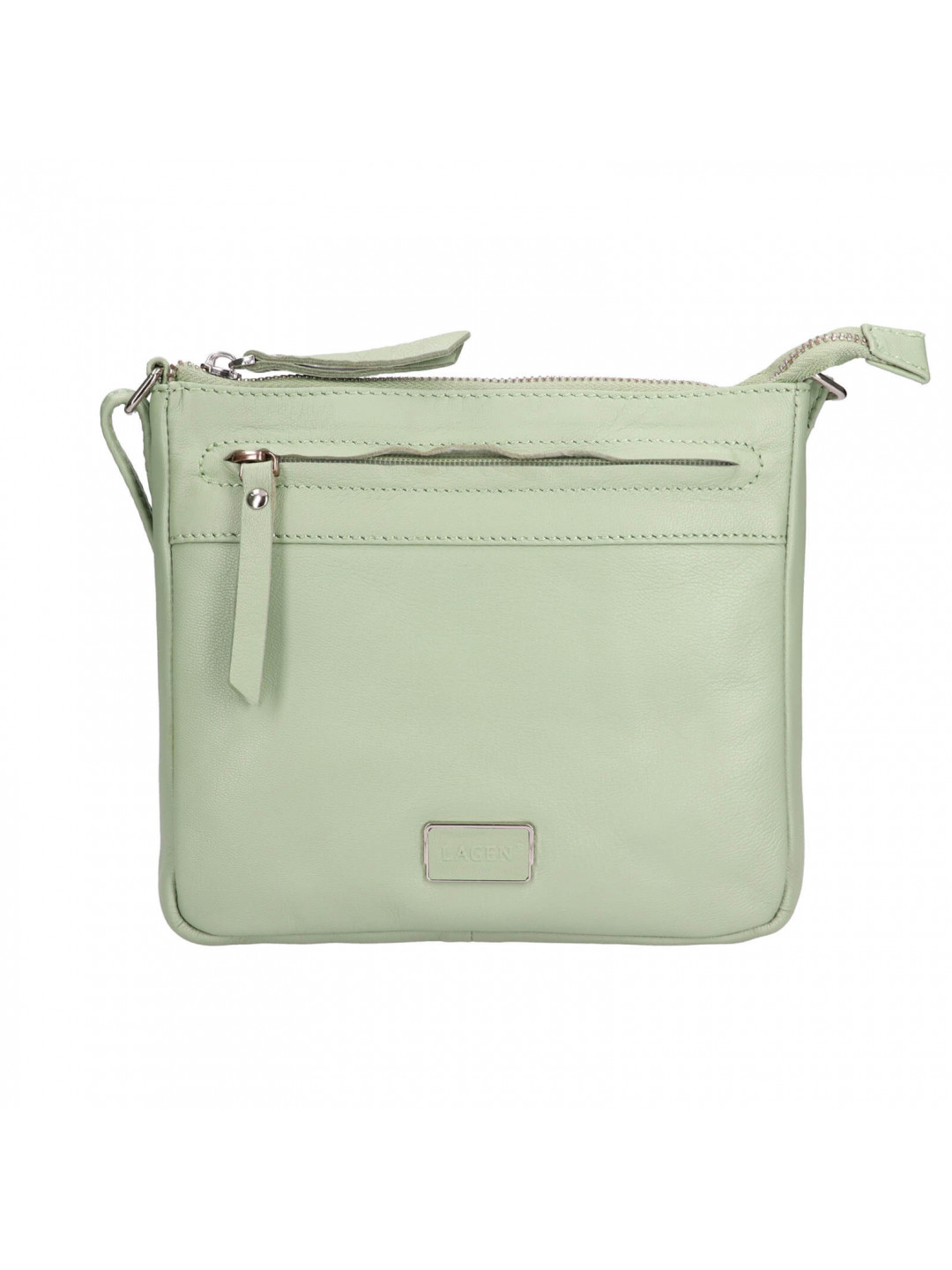 Dámská kožená crossbody kabelka Lagen Hesper – zelená