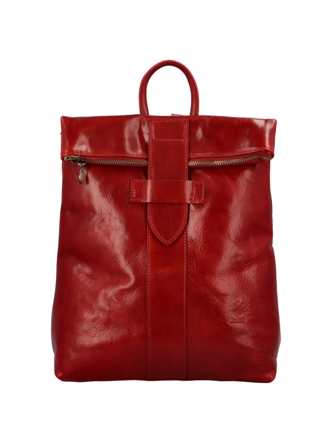 Dámský kožený batoh červený – Delami Vera Pelle Sarava